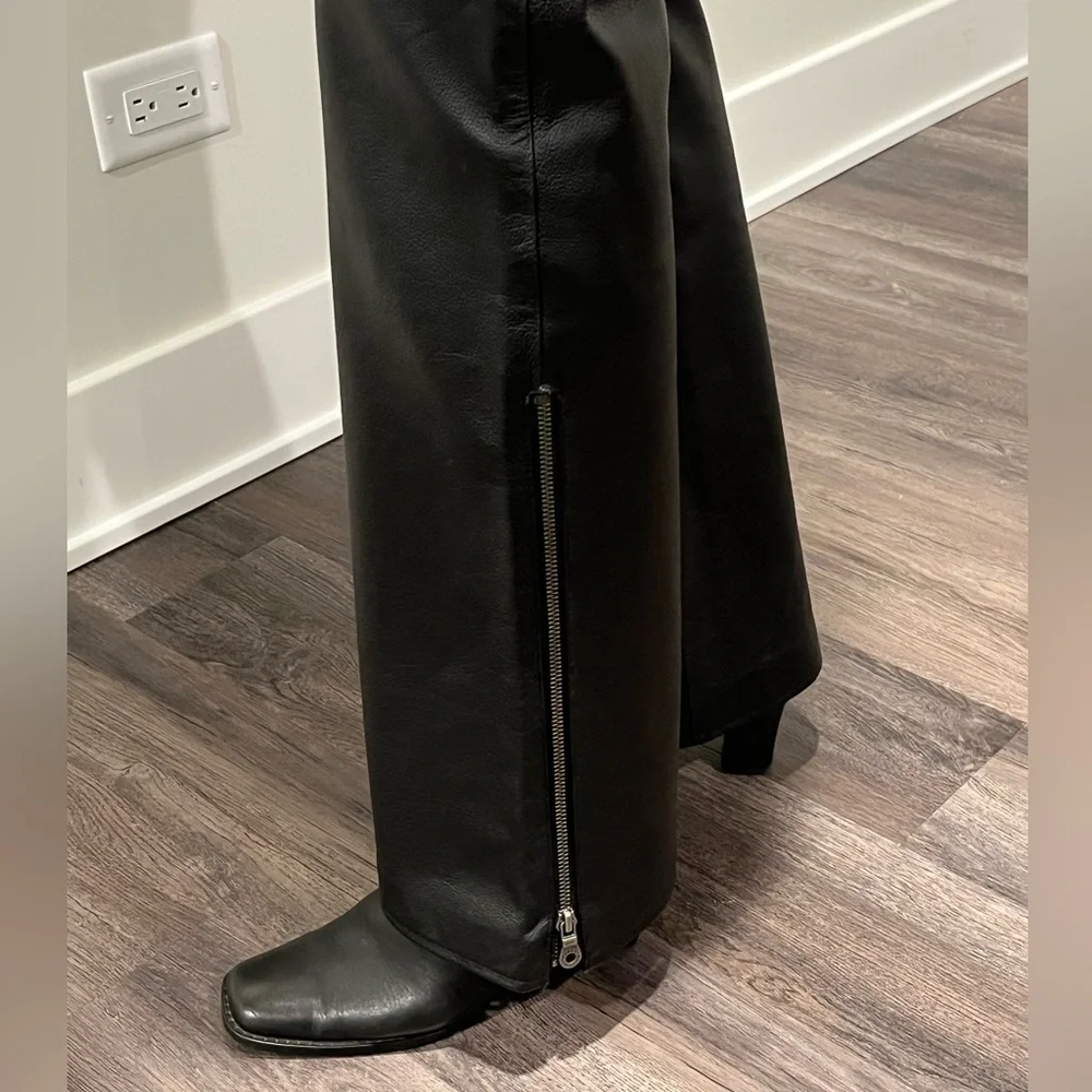 Genuine Harley-Davidson Leather Pants Sz 2 - Picture 4 of 6